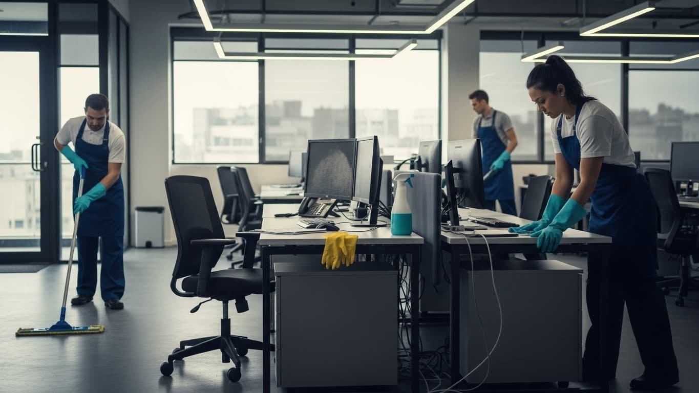 Staff Cleaning Office