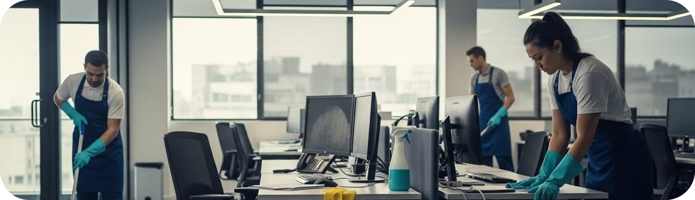 Staff Cleaning Office